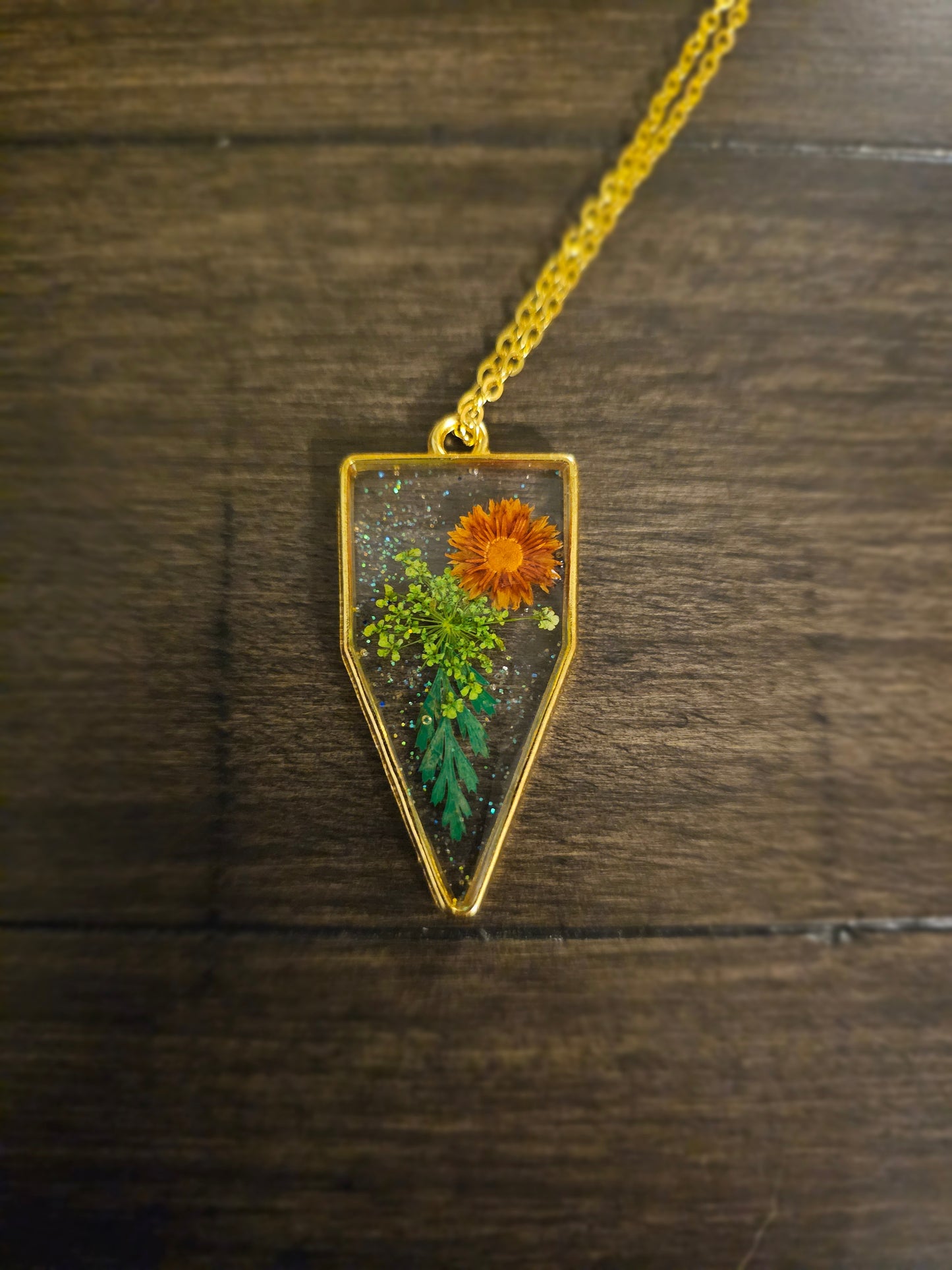 Autumn Garden Gold Pendant