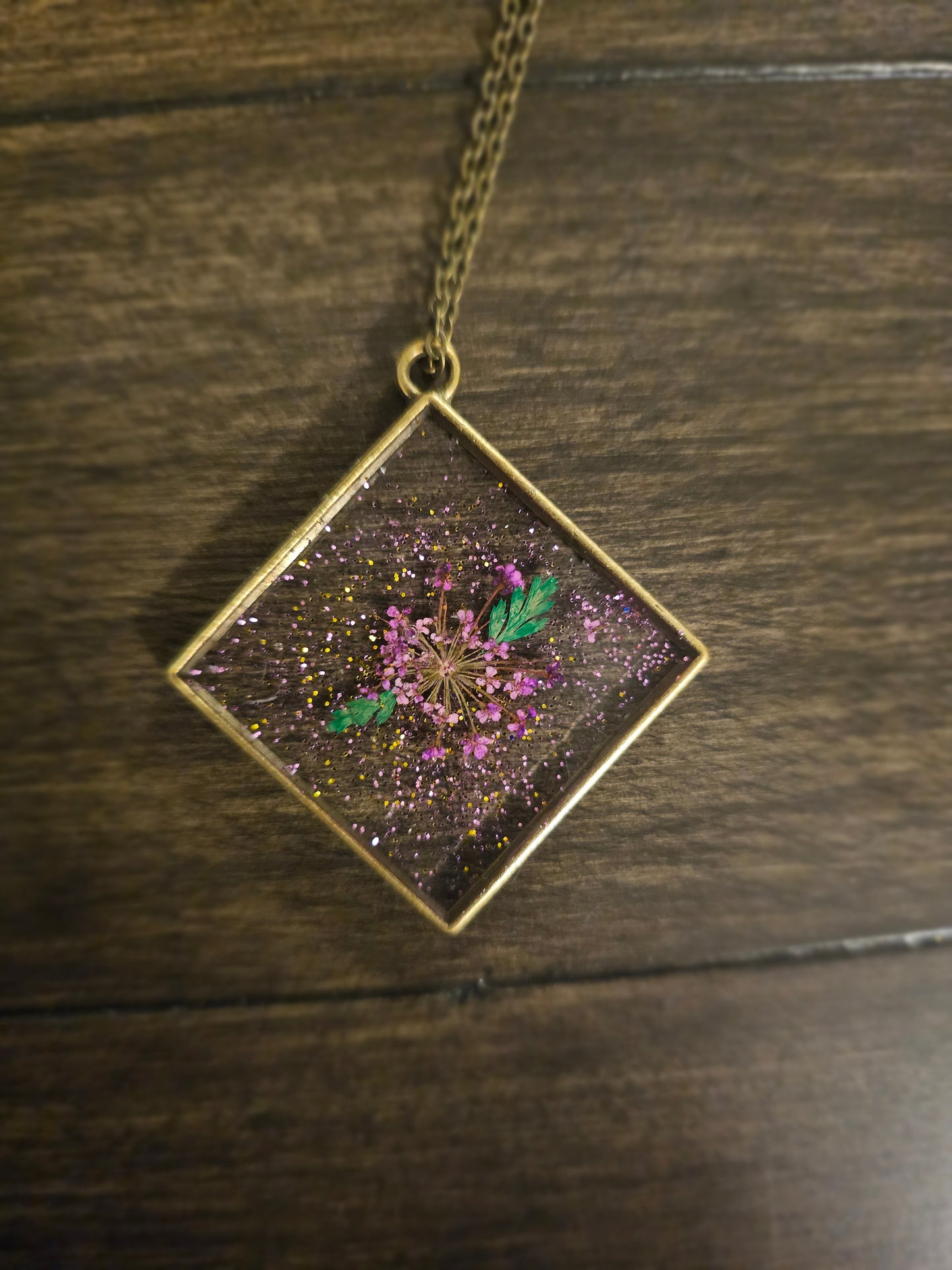 Lavender Lace Bronze Pendant