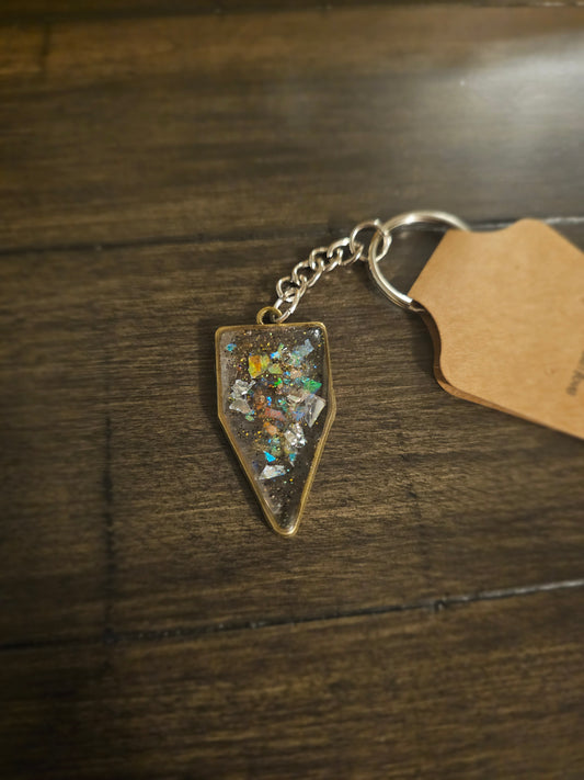 Shimmering Arrow – Bronze Arrowhead Keychain