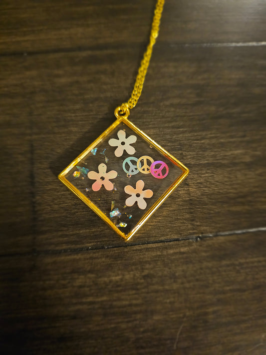 Peaceful Pastels Gold Pendant