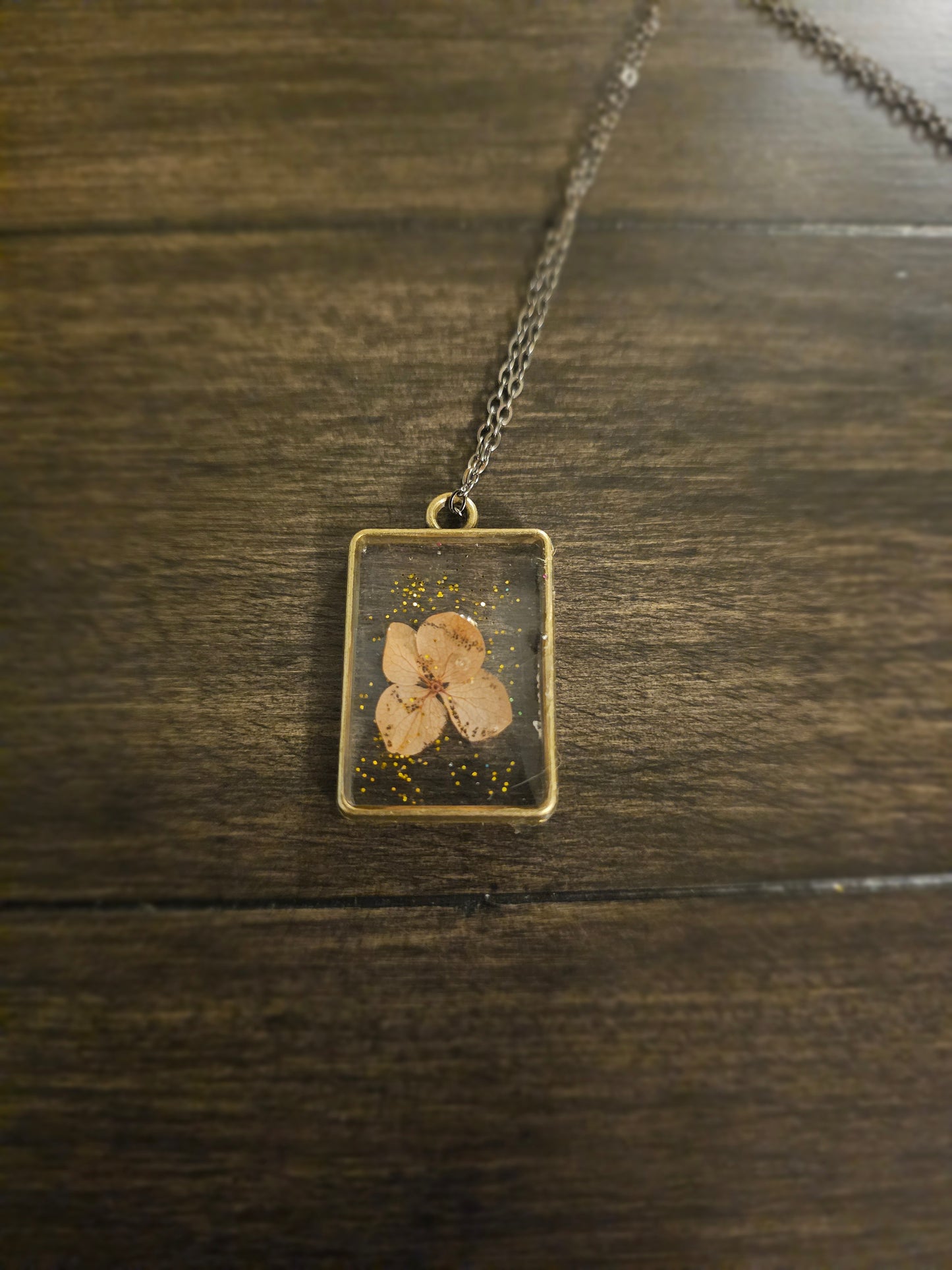 Coral Glow Bronze Pendant
