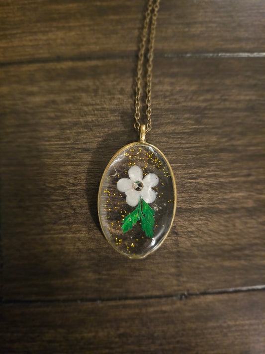Ivory Spark Bronze Pendant