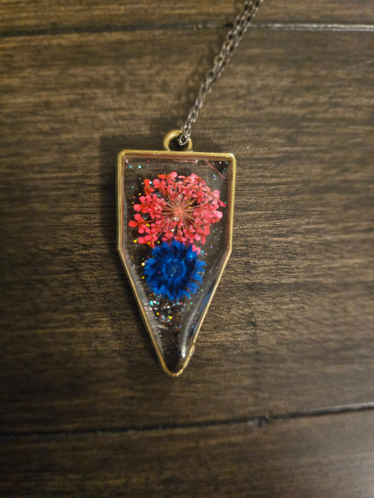 Twilight Bloom Bronze Pendant